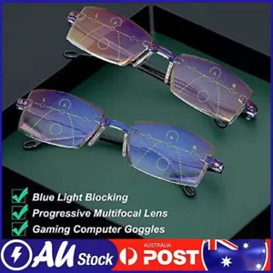 Diamond-cut Bifocal Progressive Anti-blue Eyewear Ultralight Reading Glasses AU. - Picture 1 of 19
