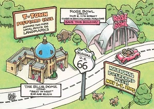 Y2K River Tulsa Oklahoma National Postcard Week 2000 4.25 x 6 Route 66  - Picture 1 of 2