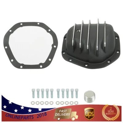 Rear Aluminum Differential Cover with Gasket & Drain Plug For D44 10-Bolt - Image 1 of 4