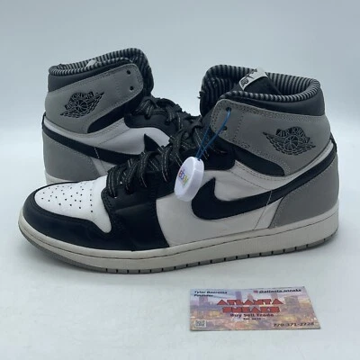 Air Jordan 1 ретро оригинальные High Barons белые черные серые замшевые (555088-104) размер 10 - Изображение 1 из 4