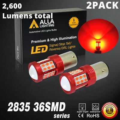 RED LED Brake/Tail/Turn Signal Light Bulb Lamp For 75-86 Chevrolet C10 Set of 2 - Image 1 of 4