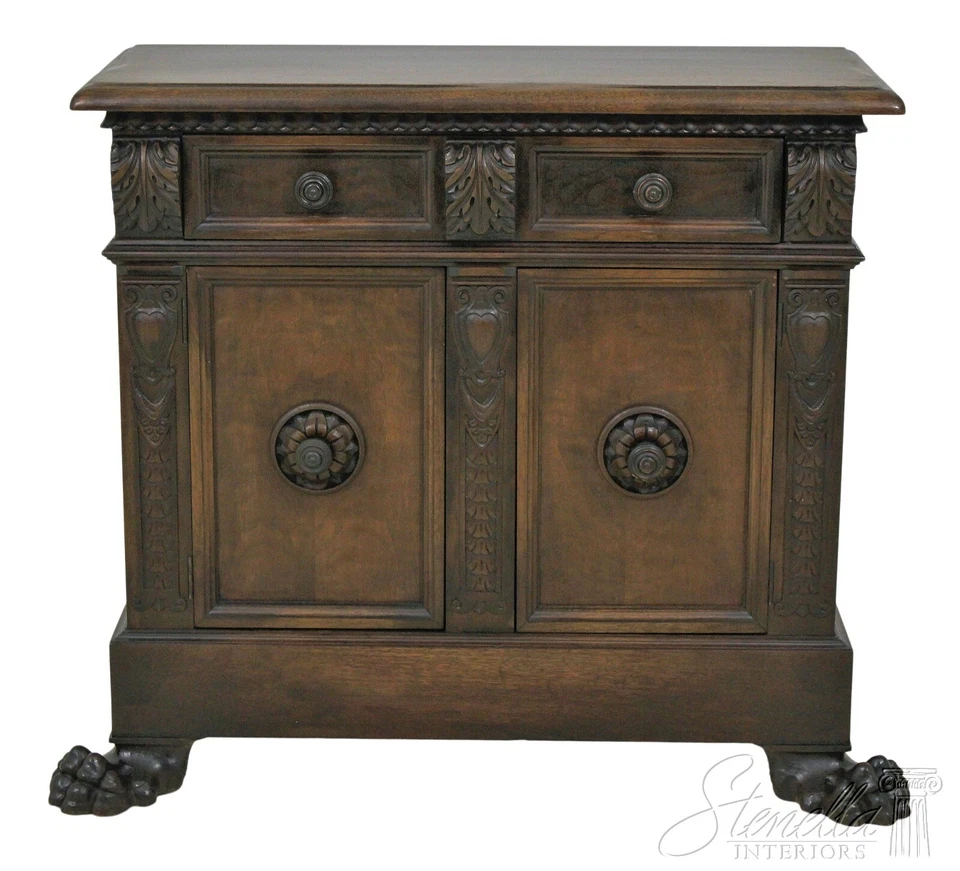 57945EC: Gabinete de servidor vintage estilo italiano continental nogueira - Imagem 1 de 4