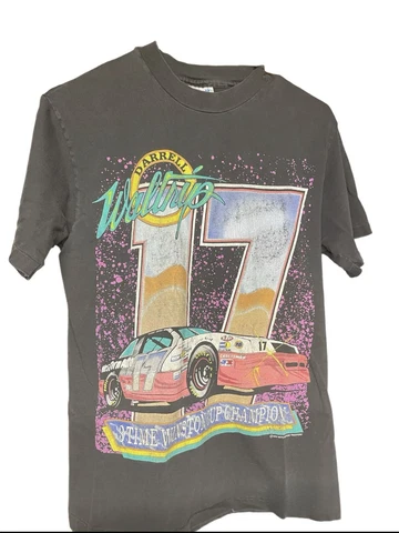 Darrell Waltrip 1994 3 Time Winston Cup Champ t-shirt black Men’s SMALL Vintage Cover