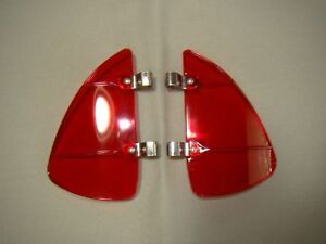 vintage style Red plastic transparent Breezies wing window air wind deflector