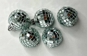 VERSPIEGELTE DISCO KUGEL CHRISTBAUMSCHMUCK 5er SET - Bild 1 von 4
