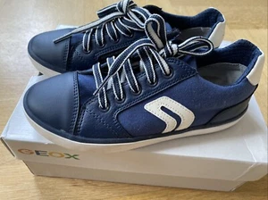 Sneaker Geox Gr. 31 blau Gisli Schnürsenkel Reißverschluss Schicker Schuh - Bild 1 von 7