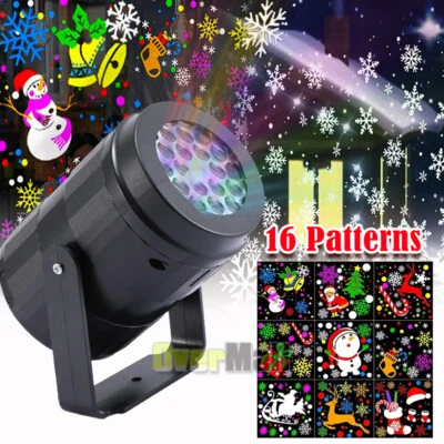 Christmas Snowflake Projector LED Moving Snowfall Laser Light Outdoor Landscape - Image 1 of 4