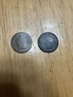 Semi-key 1866 & 1868 Indian head cents