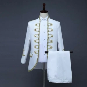 Vestido de desorden para hombre túnica militar uniforme chaqueta de corte y trouers conjunto espectáculo - Imagen 1 de 16