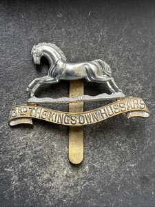 3rd Kings Own Hussars Original British Army Cap Badge WW2 Tank Corps - Picture 1 of 2