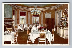 Portsmouth NH-New Hampshire, Rockingham Hotel, Werbung, alte Postkarte - Bild 1 von 2
