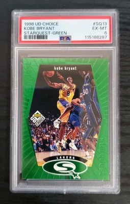 1998 UD Choice Starquest Green #SQ13 Kobe Bryant PSA 6 - Image 1 of 2