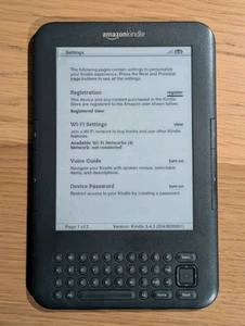 Amazon 4GB 3rd Generation Kindle Keyboard - Graphite - WiFi + 3G Model - D00901 - Afbeelding 1 van 4