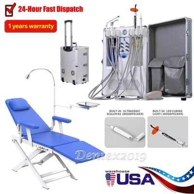 Dental unidad móvil de entrega de succión compresor de aire /LED Silla portátil - Image 1 of 4