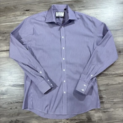 Camisa de Vestir Thomas Rosa London Diseñador Elastizada Azul A Cuadros Talla 16 41CM Foto 1 de 4