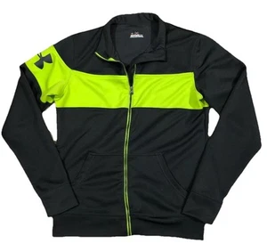 UNDER ARMOUR Jacket Womens Small Gray And Neon Green Full Zip - Picture 1 of 5