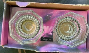 Vintage Crystal Collection 2 Piece Candle Holder Set In Box Free Shipping - Picture 1 of 7