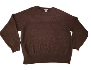 Daniel Cremieux Brown Ribbed Cashmere Sweater Men's XXL Signature Collection - Picture 1 of 6