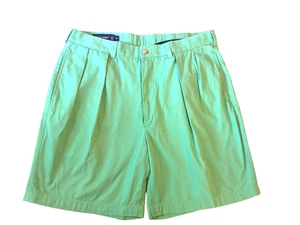 Polo Golf Ralph Lauren Fairway Pleated Front Jade Green Shorts Size 36 - Picture 1 of 3