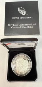 2017 Lions Clubs International Centennial PP Silber Dollar mit OGP & COA - Bild 1 von 3