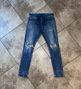 John Elliot Thrashed Denim Blue Size 32 - Picture 1 of 8