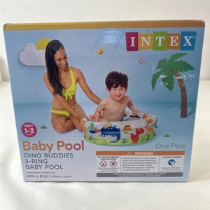 Intex Baby Pool Dino Buddies 3 Ring Inflatable Pool NIB - Picture 1 of 3