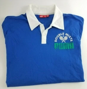 PUMA Blue Mens XL Golf Polo Shirt "Double Mixte" 100% Cotton - Picture 1 of 7
