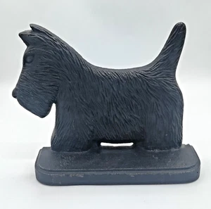 Vintage Cast Iron Doorstop SCOTTISH TERRIER  Dog Bookend 7" - Picture 1 of 6