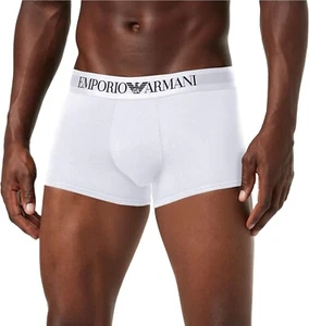EMPORIO ARMANI MEN’S BOXER TRUNK, PREMIUM STRETCH COTTON, Size L, White, NWOT - Picture 1 of 8