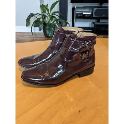 Botines Chelsea Franco Sarto Riddick charol borgoña talla 8,5 Foto 1 de 4