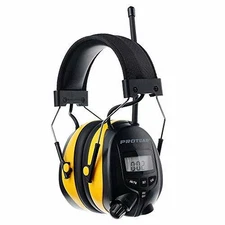PROTEAR Digital AM FM Radio Headphones Ear Protection Safety Ear Muffs Electr...