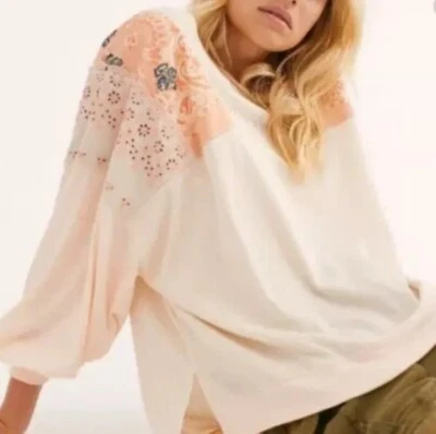 Top manga globo parche Feelin' It talla pequeña Free People Foto 1 de 4