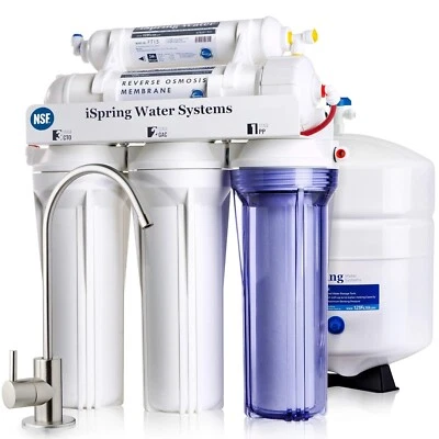 iSpring RCC7 5-Stage 75GPD Reverse Osmosis Water Filter System RO Filtration - Image 1 of 4