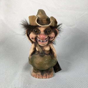 Vtg Nyform Troll Norway Male Hillbilly with Cowboy Hat #117 6.5" Tall - Picture 1 of 12