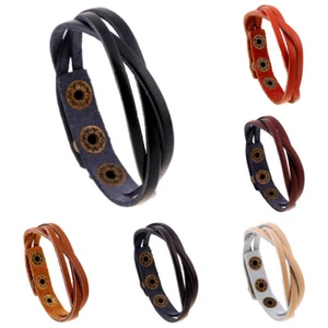 Unisex Leder Geflochtenes Armband (Retro Mode Vintage-Schmuck) > - Bild 1 von 18