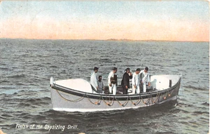 1907 Finish of the Capsizing Drill Life Saving Team Watch Hill RI Postkarte - Bild 1 von 2