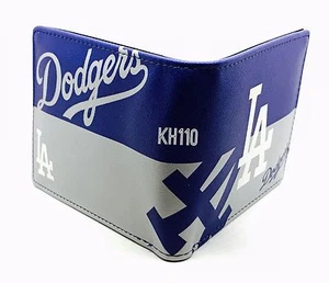 MLB Los Angeles Dodgers Men's Printed Logo Leather Bi-Fold Wallet - Picture 1 of 4
