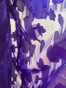 Set accappatoio vintage abito da notte nylon viola trasparente interno più floreale - NUOVO taglia M - Foto 1 di 20