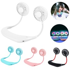USB Ventilator Air Cooler Nackenlüfter Halsventilator Klimaanlage Sport Fan DE