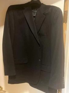 MEN 100% CASHMERE BLACK JACKET 46R - Picture 1 of 4