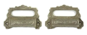 Pair of Victorian Cast Iron Apothecary Drawer Bin Pulls - Picture 1 of 4