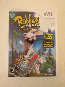 Rabbids Go Home Nintendo Wii Video Game 2009 Ubisoft Game & Manual Tested - Picture 1 of 3