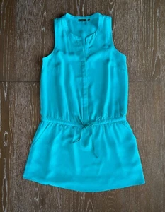 168 $ NEU TL THE LETTER Anthropologie türkis ärmelloses Minikleid TASCHEN! XS - Bild 1 von 12