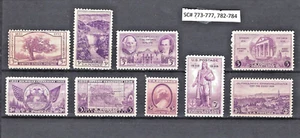 1935–36 US Stamp Set #772-77, 782-84 MINT NH Commemoratives + FREE SHIPPING - Picture 1 of 2