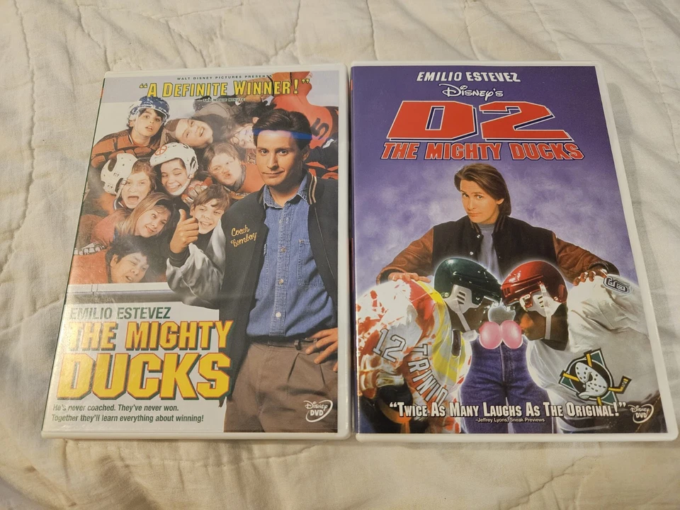 The Mighty Ducks+D2 The Mighty Ducks DVD 1992/1994) Emilio Estevez, OOP Foto 1 de 4