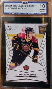 2015 Leaf In The Game CHL Draft #1 Connor McDavid ISA 10 - Foto 1 di 3