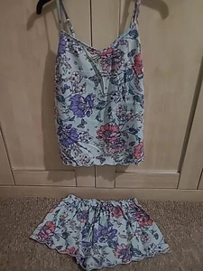 New Look Size 8 Floral Pyjama Set (Shorts And Cami) - Picture 1 of 7