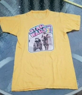 1977 ORIGINAL HOLY GRAIL Vintage Star Wars Authentic Tee Shirt R2D2 C3PO - Image 1 of 4