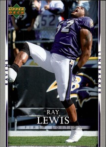 2007 Upper Deck First Edition Football Card #10 Ray Lewis