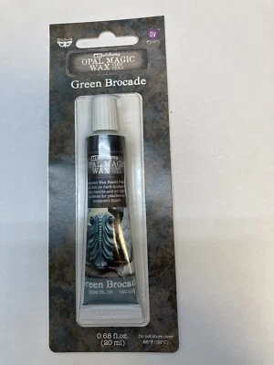 Art Alchemy-Opal Magic Paste Wax Green Brocade for Mixed Media Art - Image 1 of 2